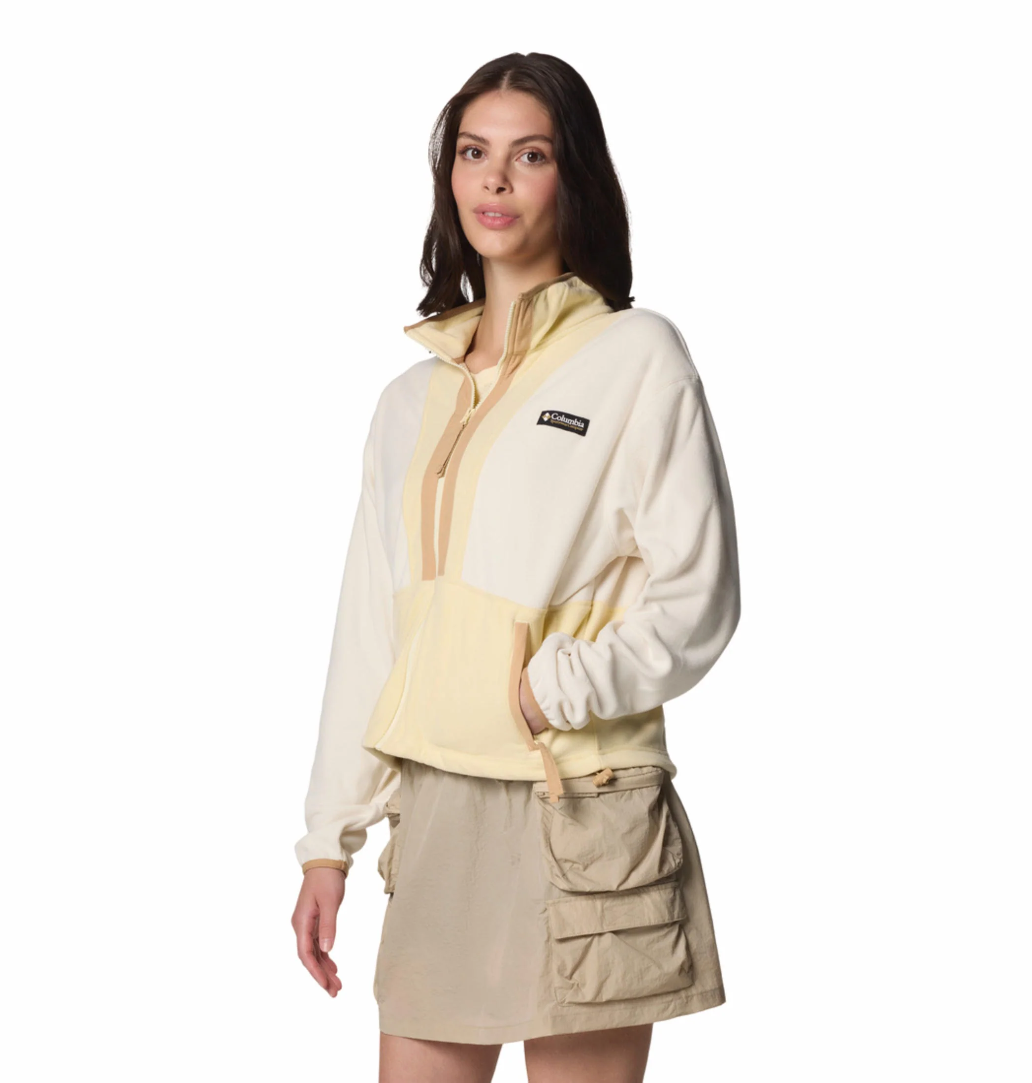 Columbia Women White Backbowl II Full Zip Fleece - Image 4
