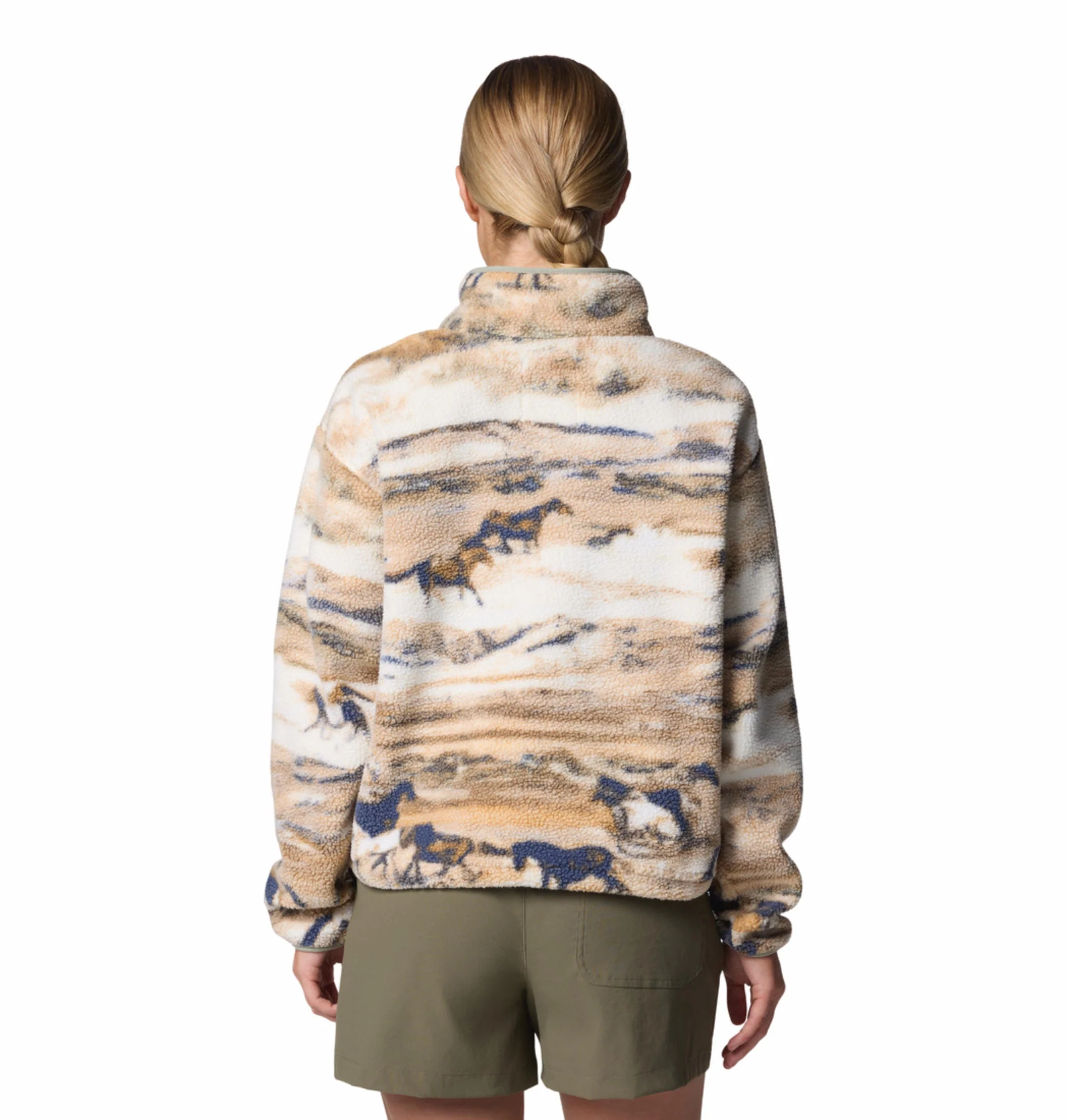 Columbia Women Yellow Helvetia II Printed Cropped Half Snap - Image 5