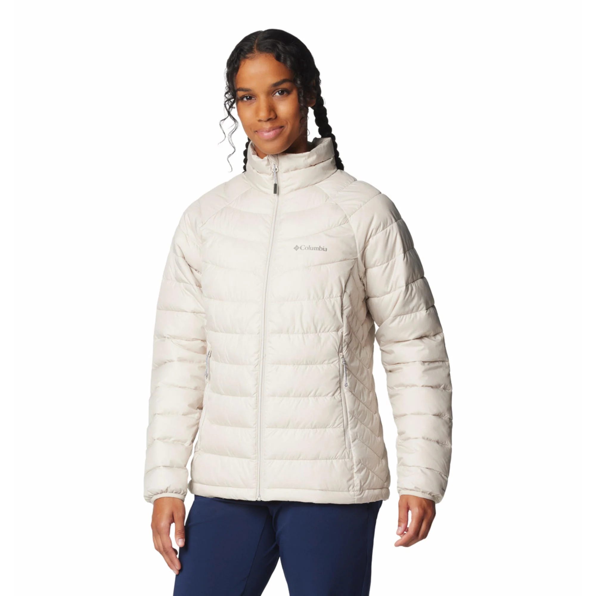 Columbia Women Brown Powder Lite II Full Zip Jacket