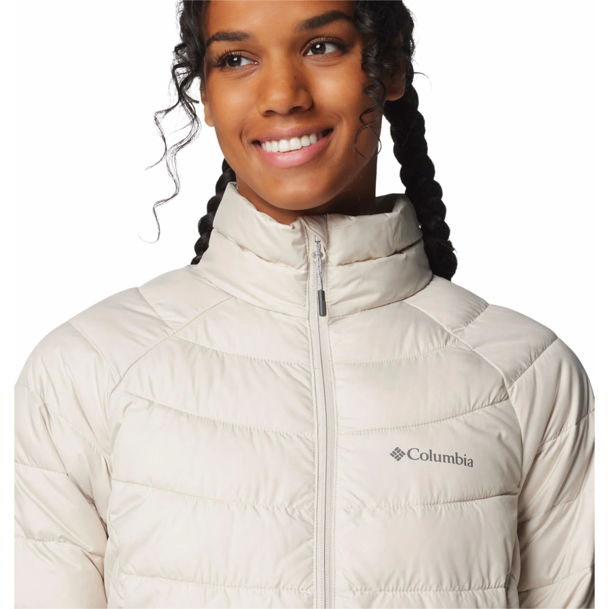 Columbia Women Brown Powder Lite II Full Zip Jacket - Image 6