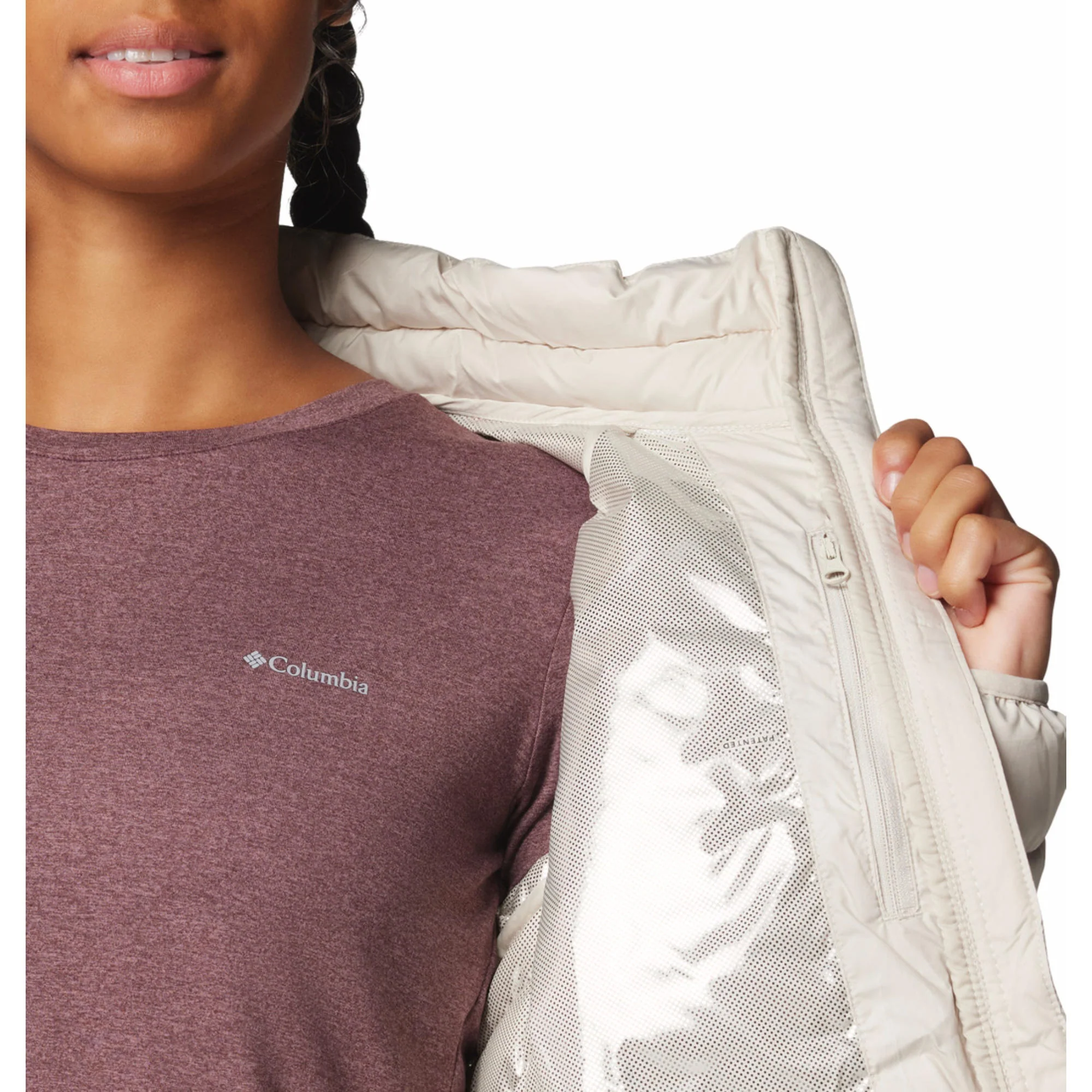 Columbia Women Brown Powder Lite II Full Zip Jacket - Image 8