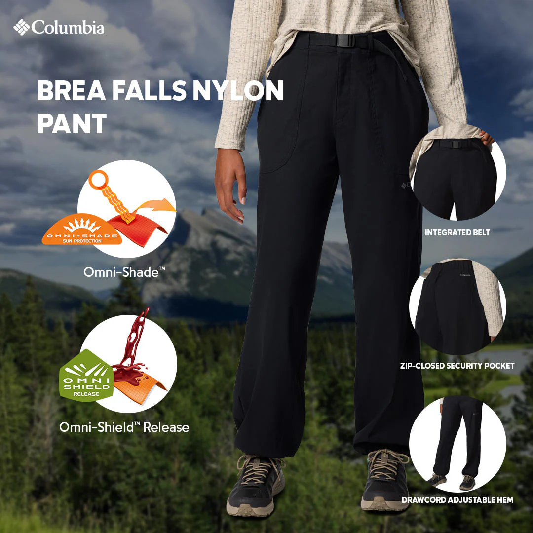 Columbia Women Black Brea Falls Nylon Pant (Sun Protection) - Image 2