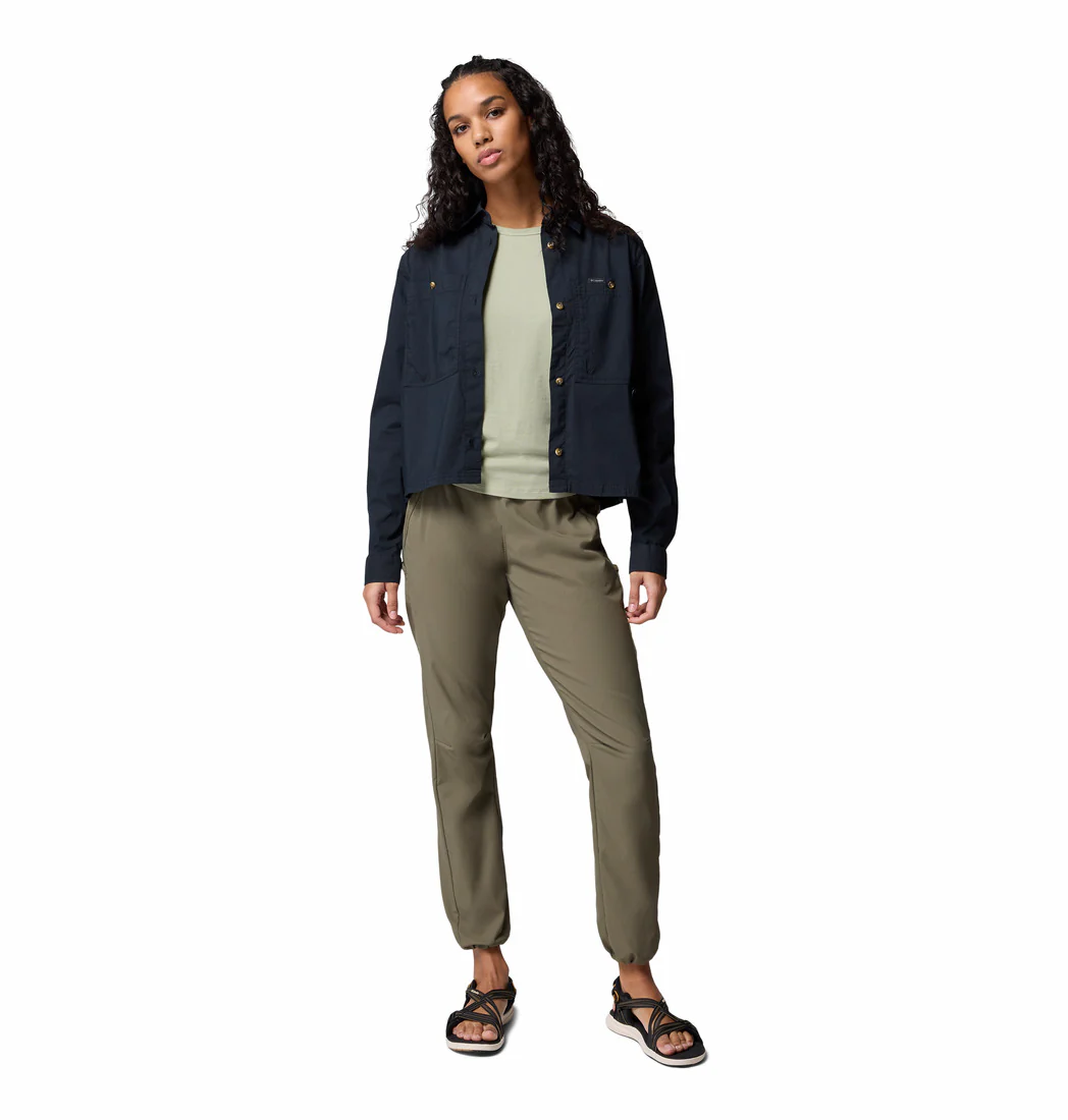 Columbia Women Black Brea Falls Woven LS - Image 4