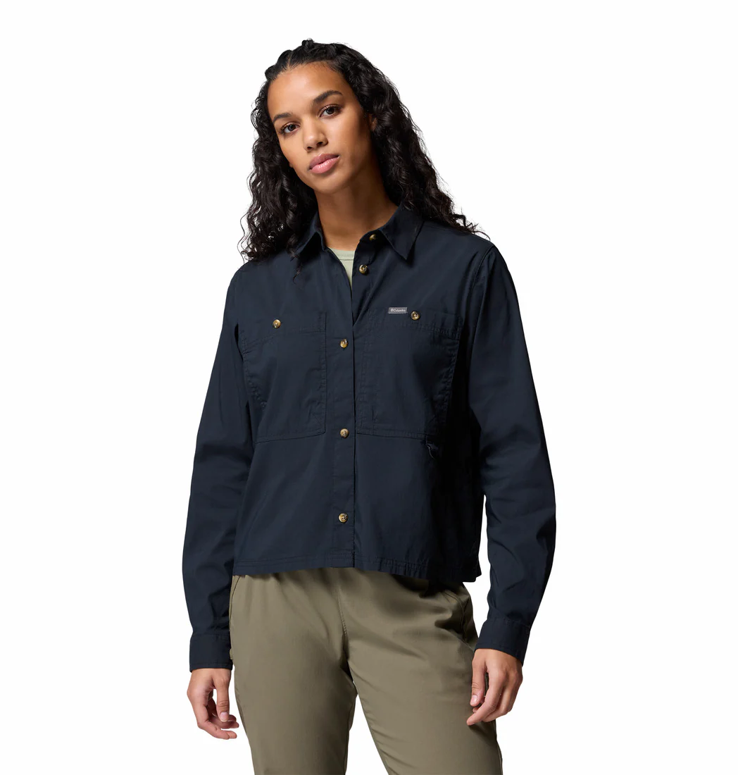 Columbia Women Black Brea Falls Woven LS - Image 6