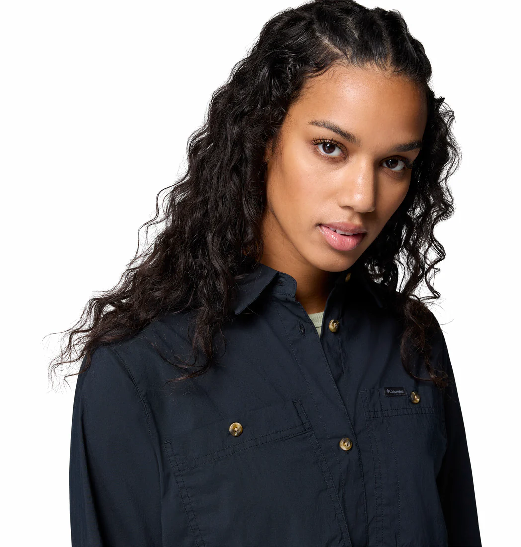 Columbia Women Black Brea Falls Woven LS - Image 7