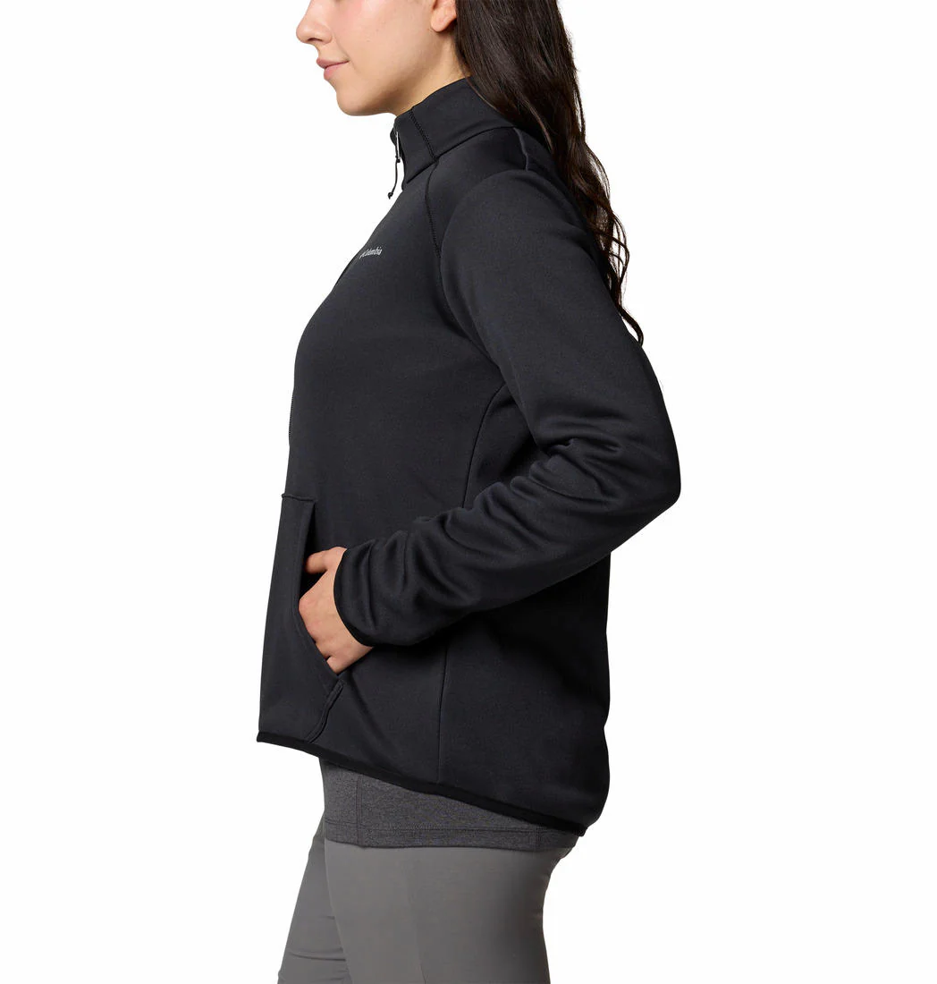 Columbia Women Black Col Hike Tech Fleece FZ - Image 3