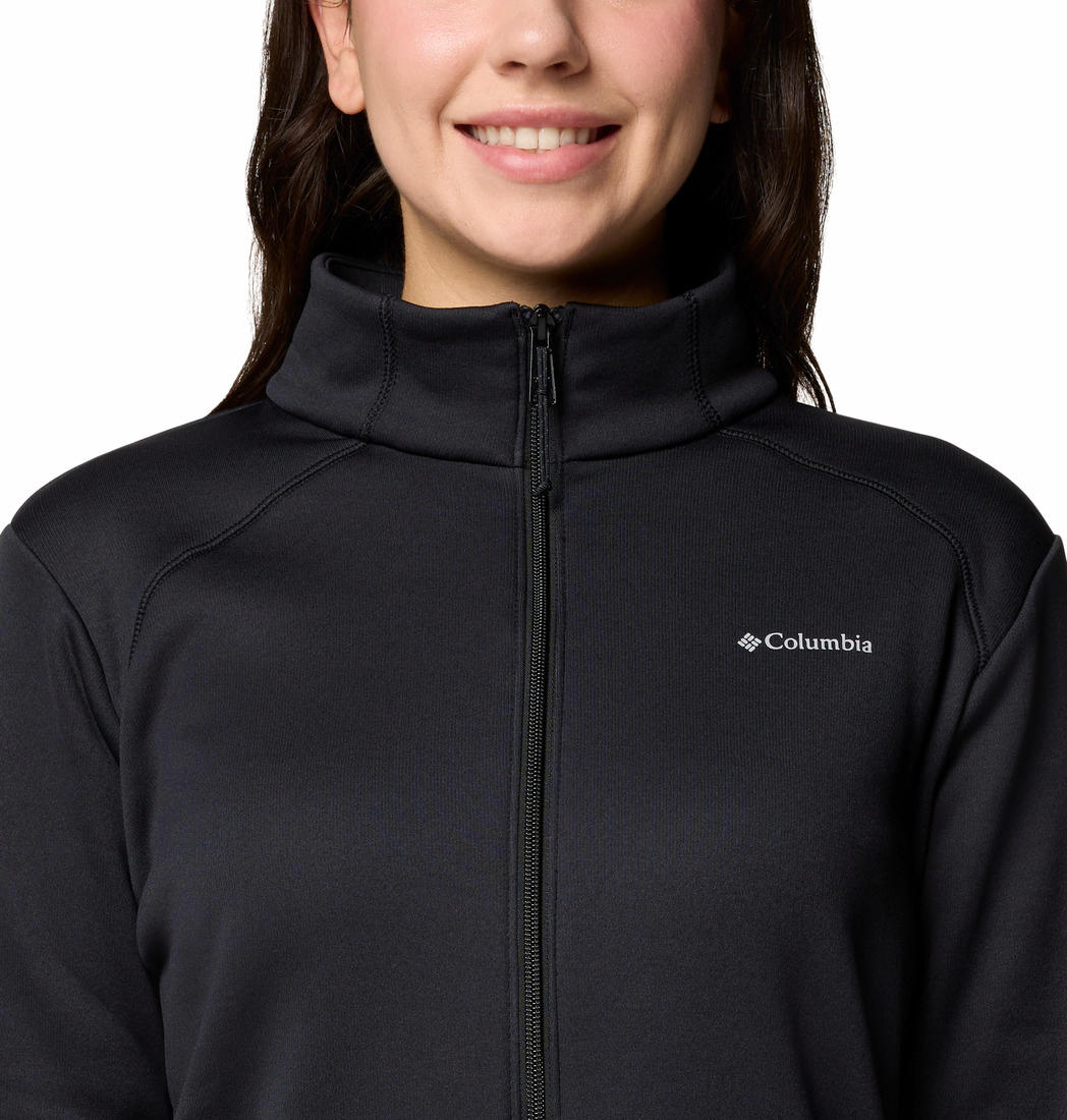 Columbia Women Black Col Hike Tech Fleece FZ - Image 4