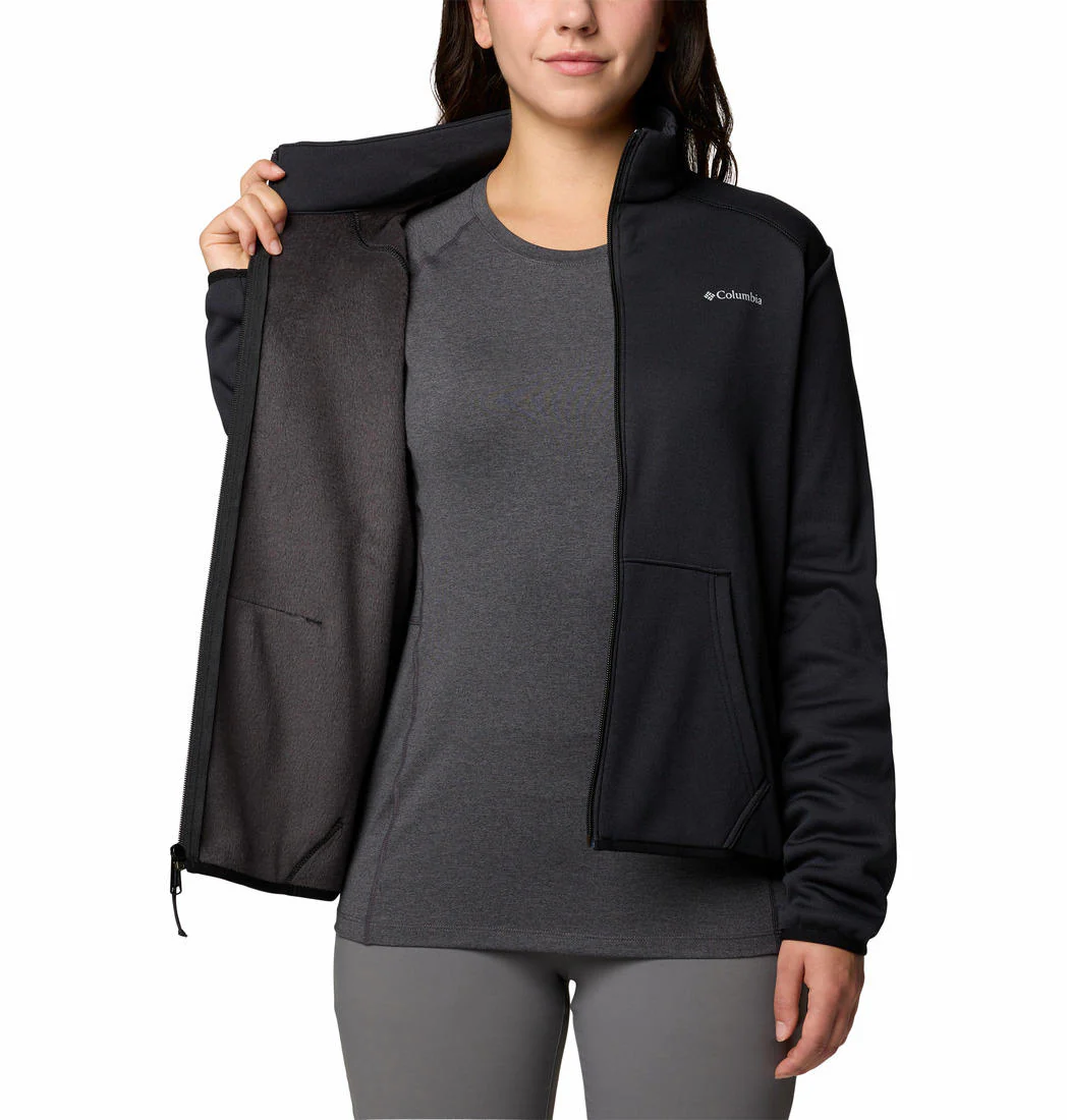 Columbia Women Black Col Hike Tech Fleece FZ - Image 5