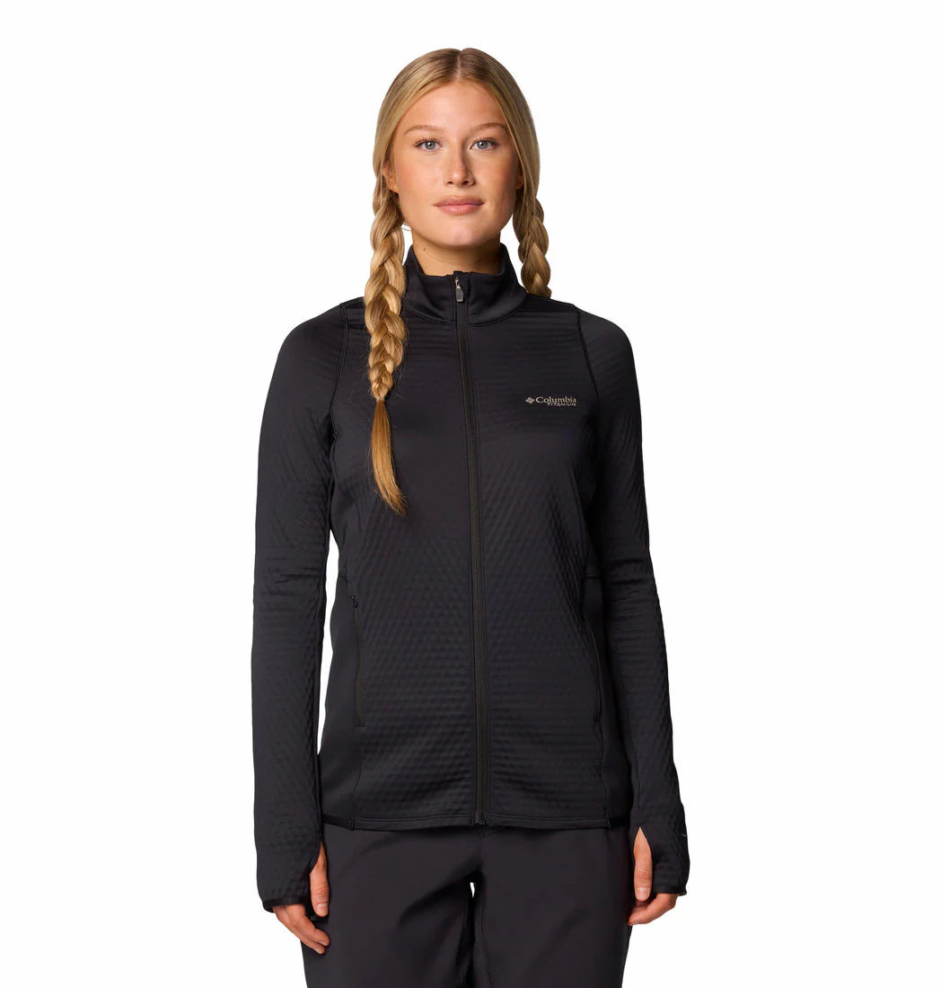 Columbia Women Black Crystal Leaf Omni-Heat Helix FZ