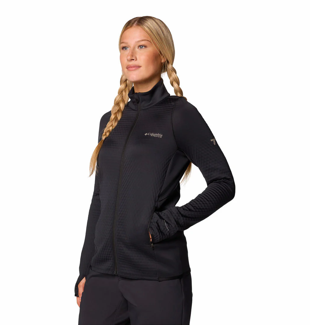 Columbia Women Black Crystal Leaf Omni-Heat Helix FZ - Image 3