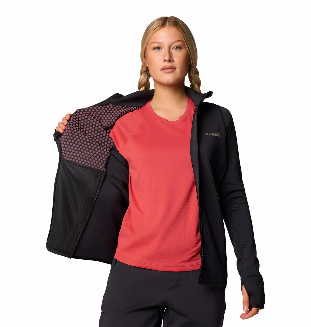 Columbia Women Black Crystal Leaf Omni-Heat Helix FZ - Image 7