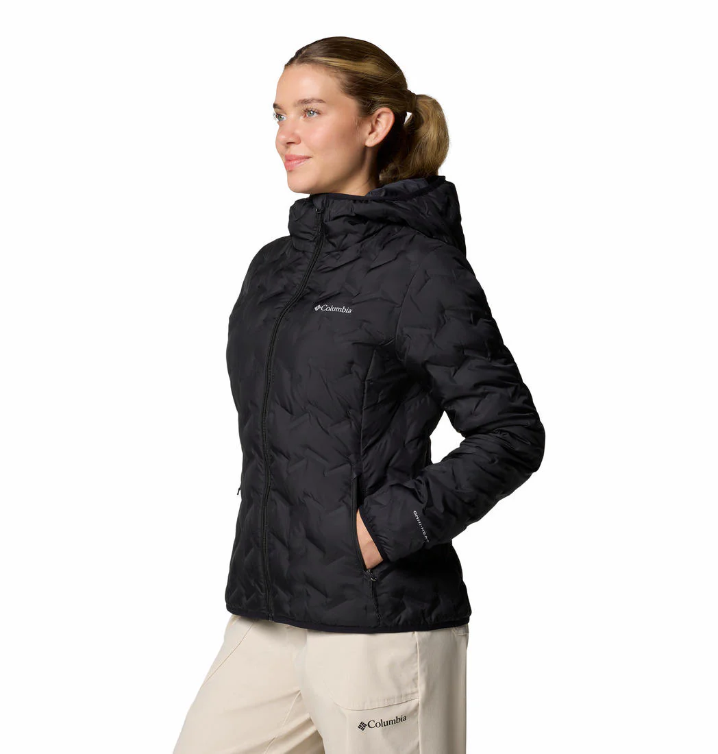 Columbia Women Black Delta Ridge II Down Hooded Jacket - Image 3