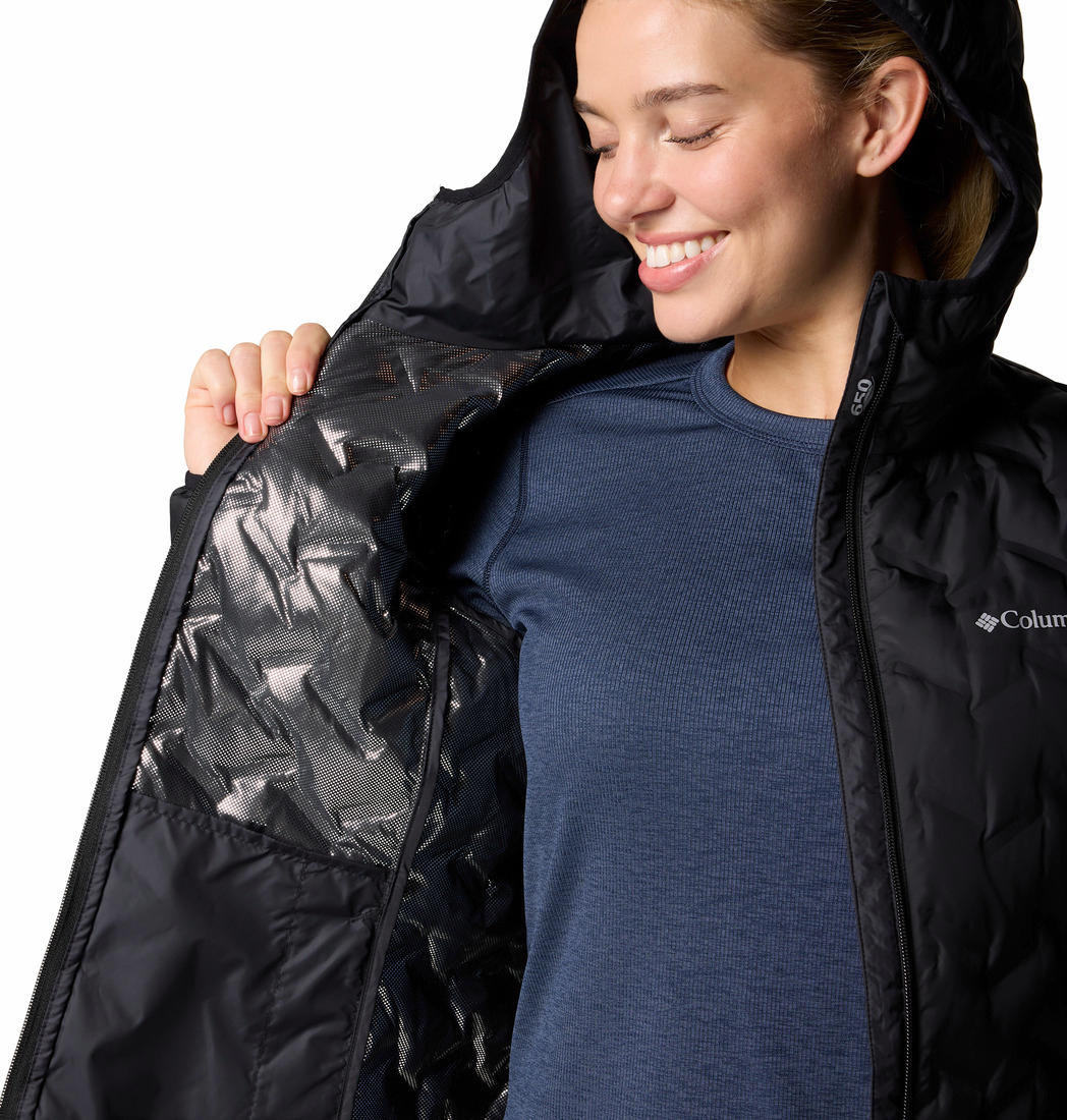 Columbia Women Black Delta Ridge II Down Hooded Jacket - Image 6