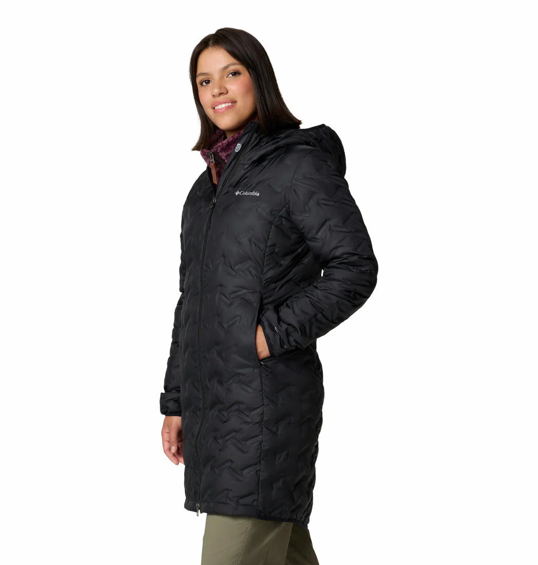 Columbia Women Black Delta Ridge II Long Down Jacket - Image 3