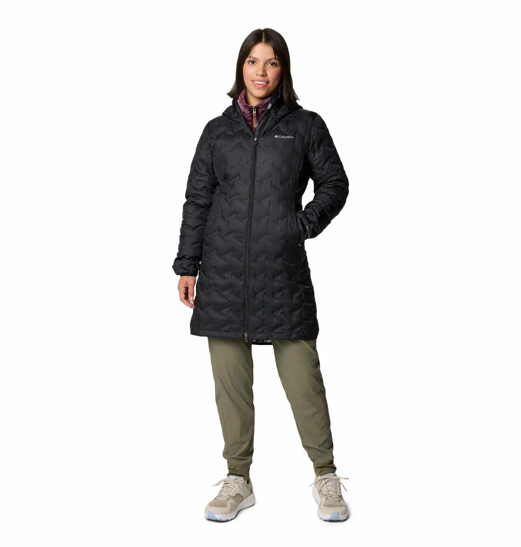 Columbia Women Black Delta Ridge II Long Down Jacket - Image 4