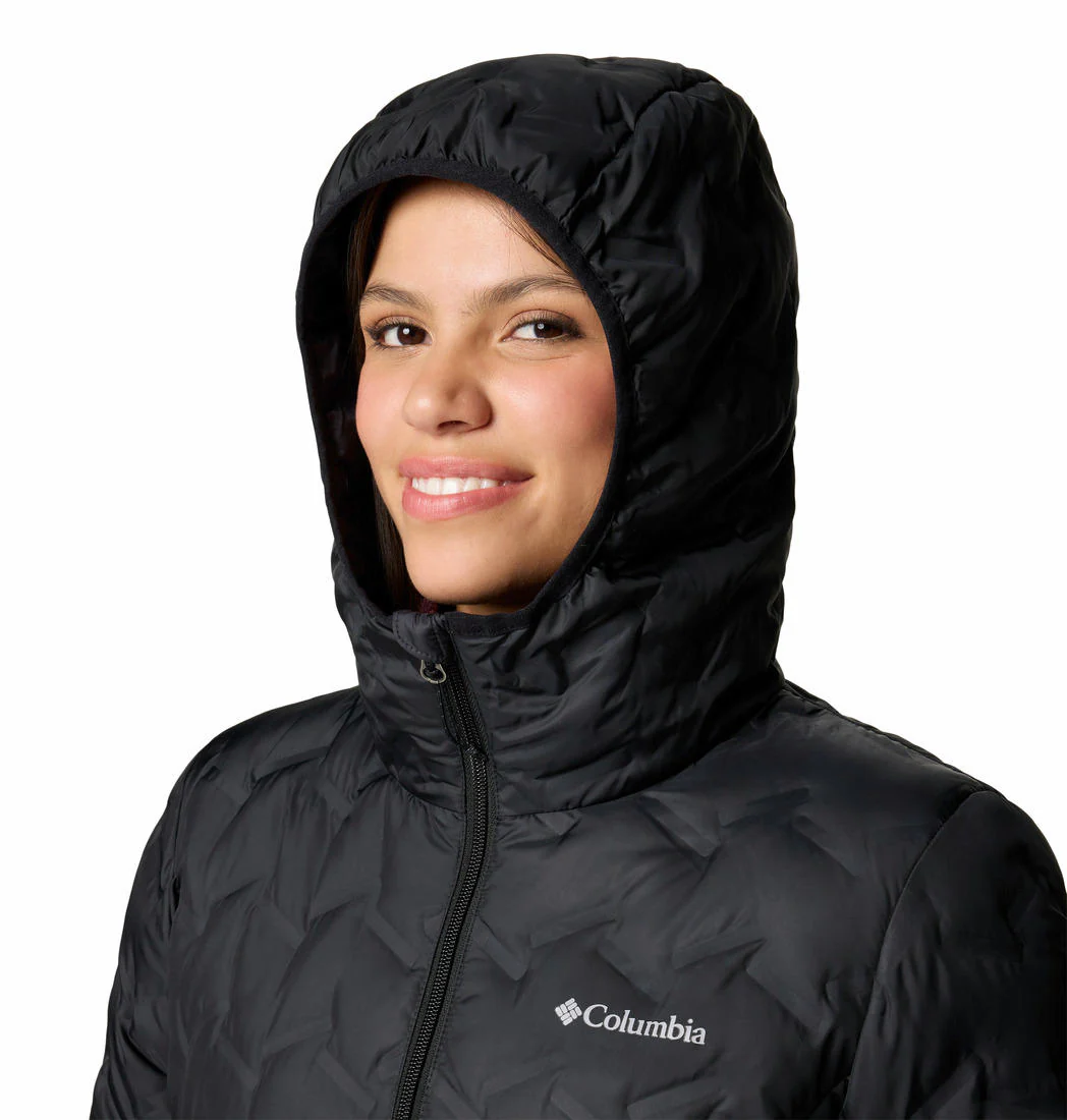 Columbia Women Black Delta Ridge II Long Down Jacket - Image 5