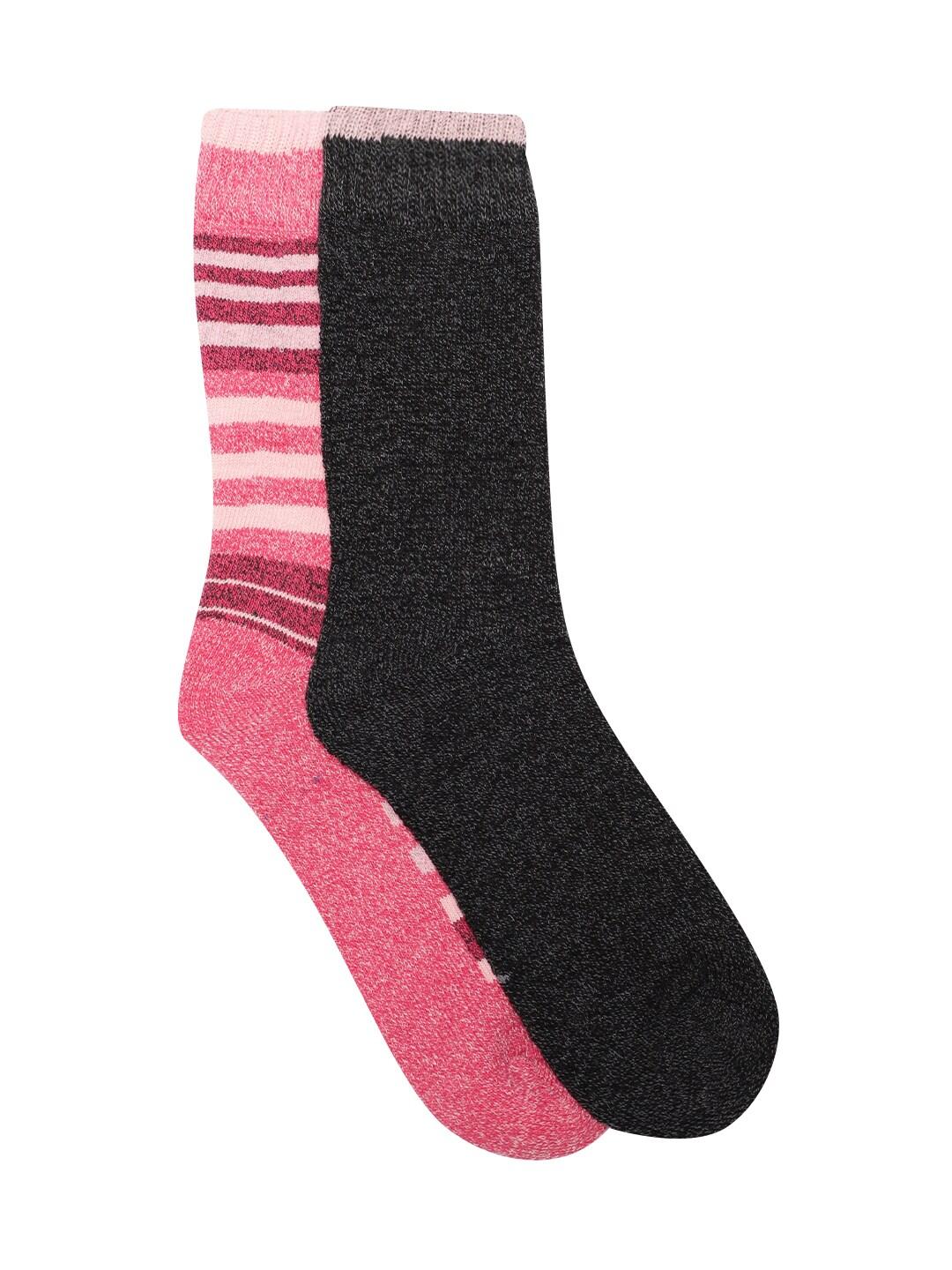 Columbia Women Black Moisture Control Stripe Crew (2 Pair) (Non Returnable) - Image 2