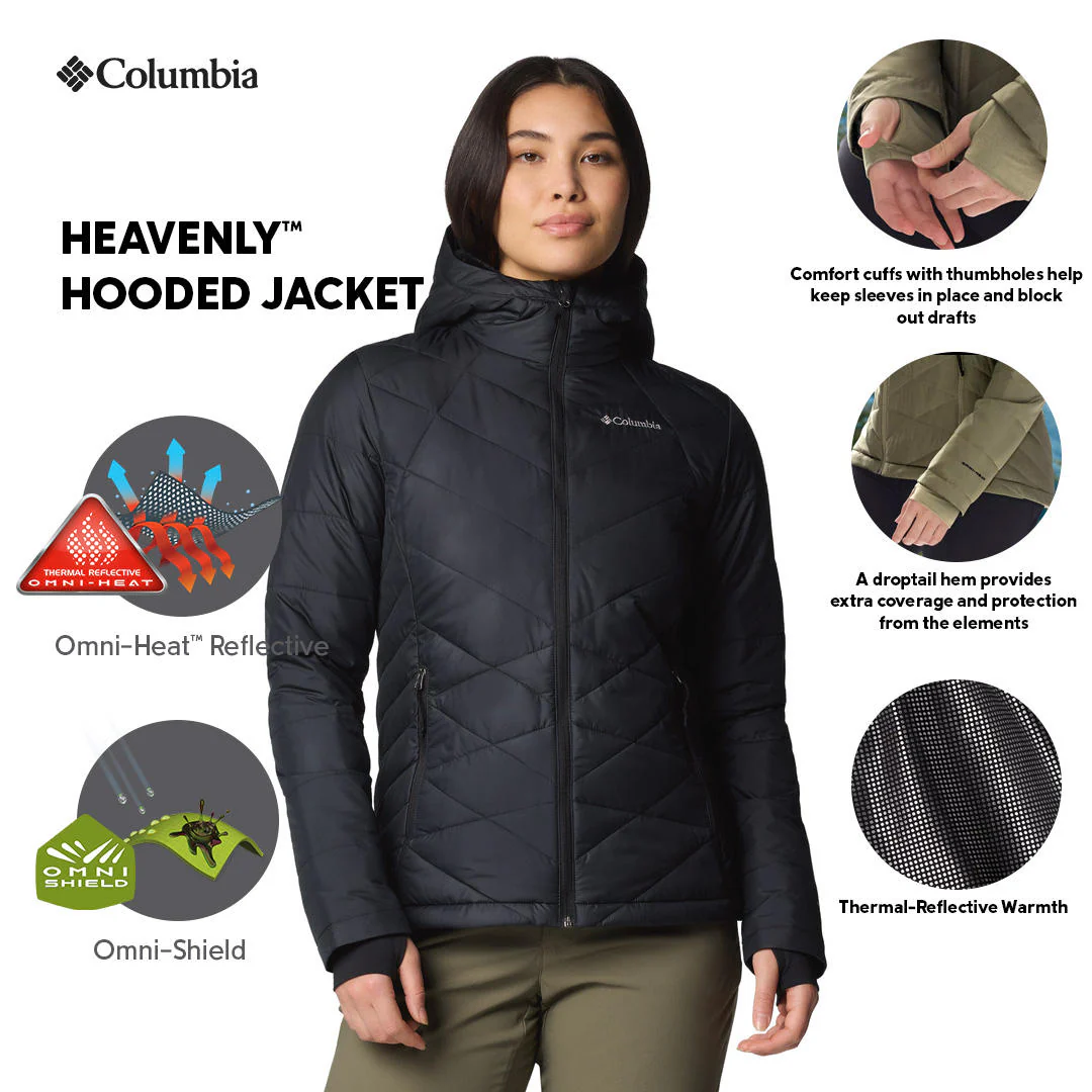 Columbia Women Black Heavenly Hooded Jacket - Image 2