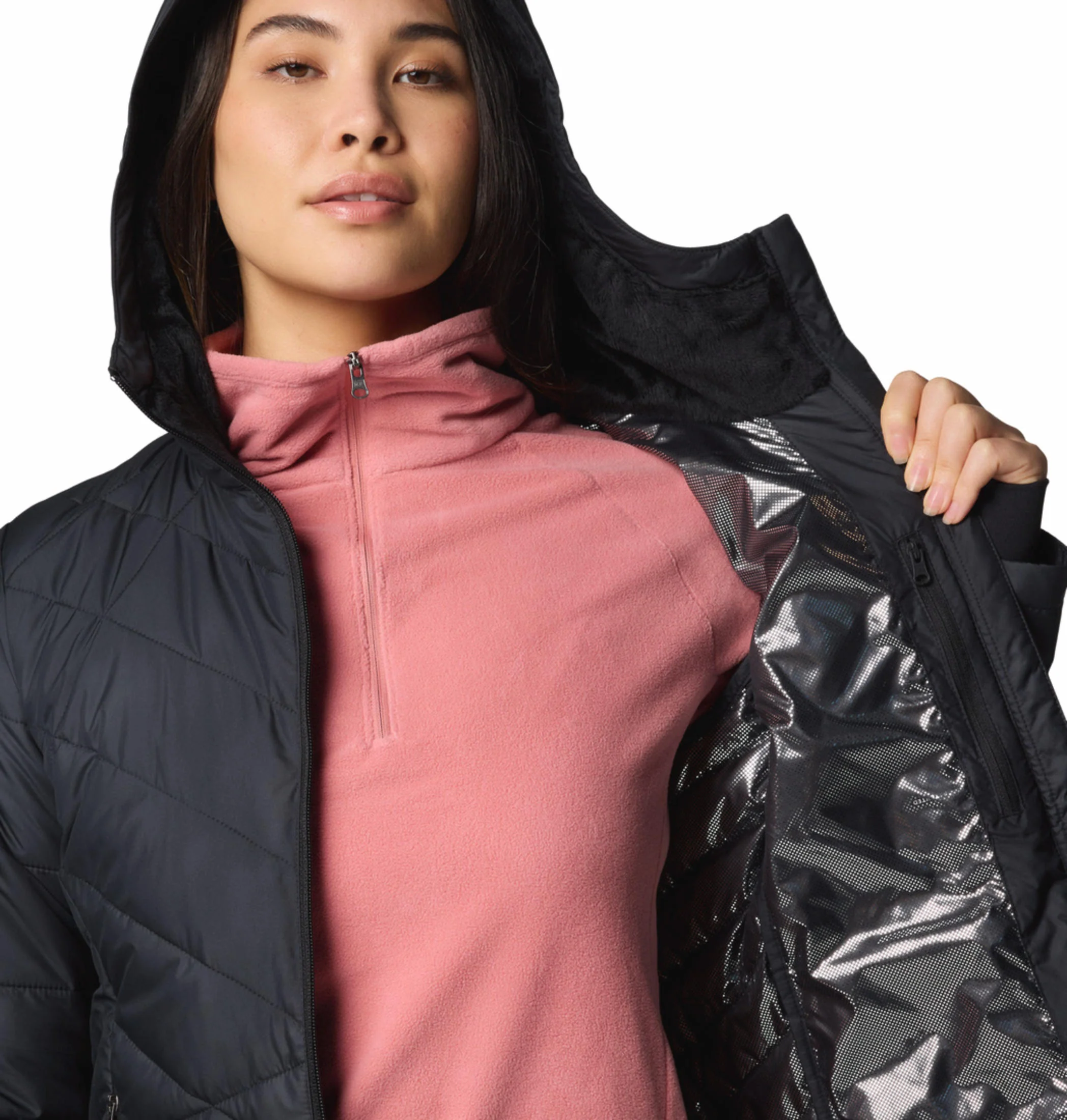 Columbia Women Black Heavenly Hooded Jacket - Image 8