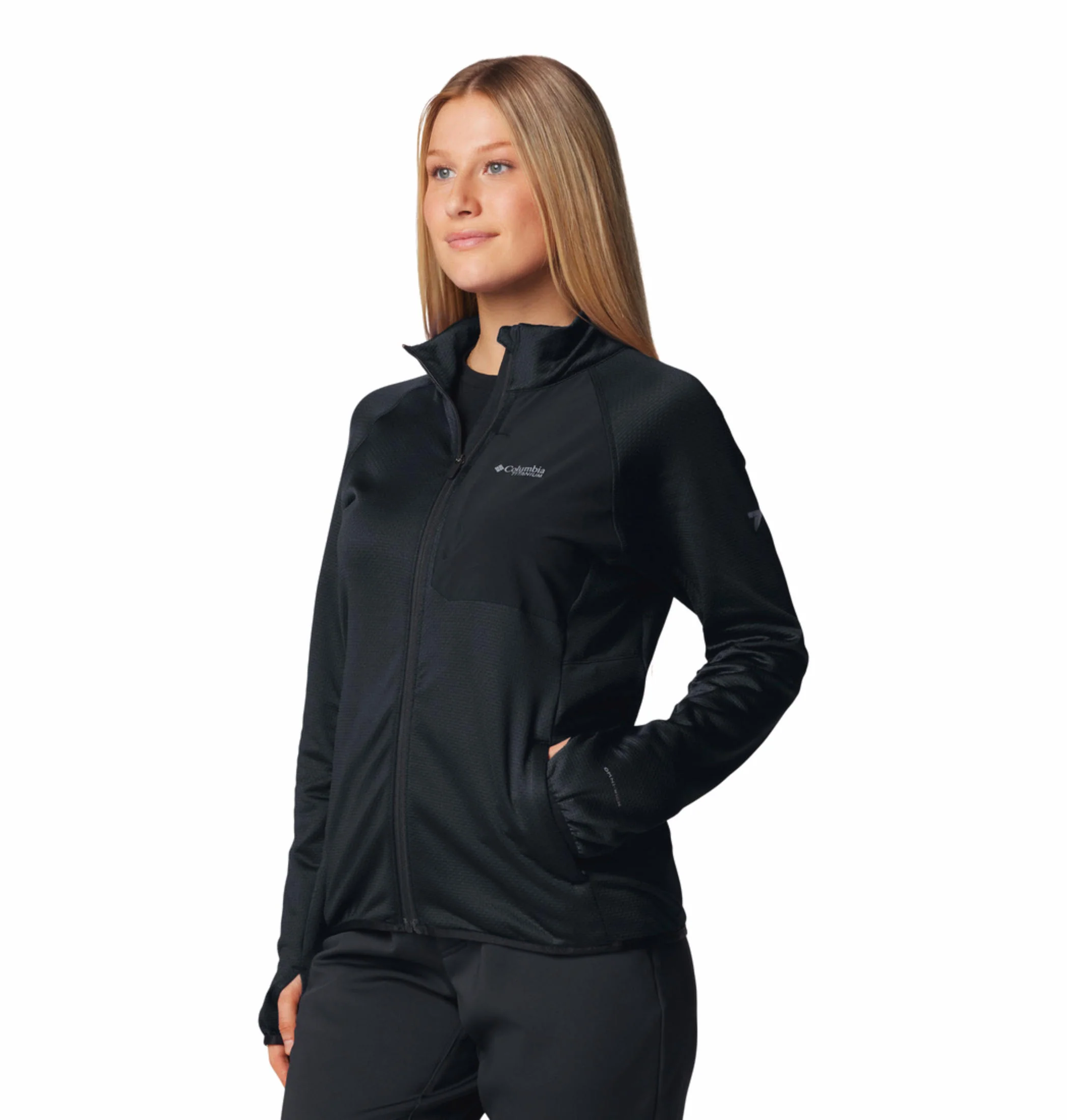 Columbia Women Black Triple Canyon Grid Fleece FZ - Image 4