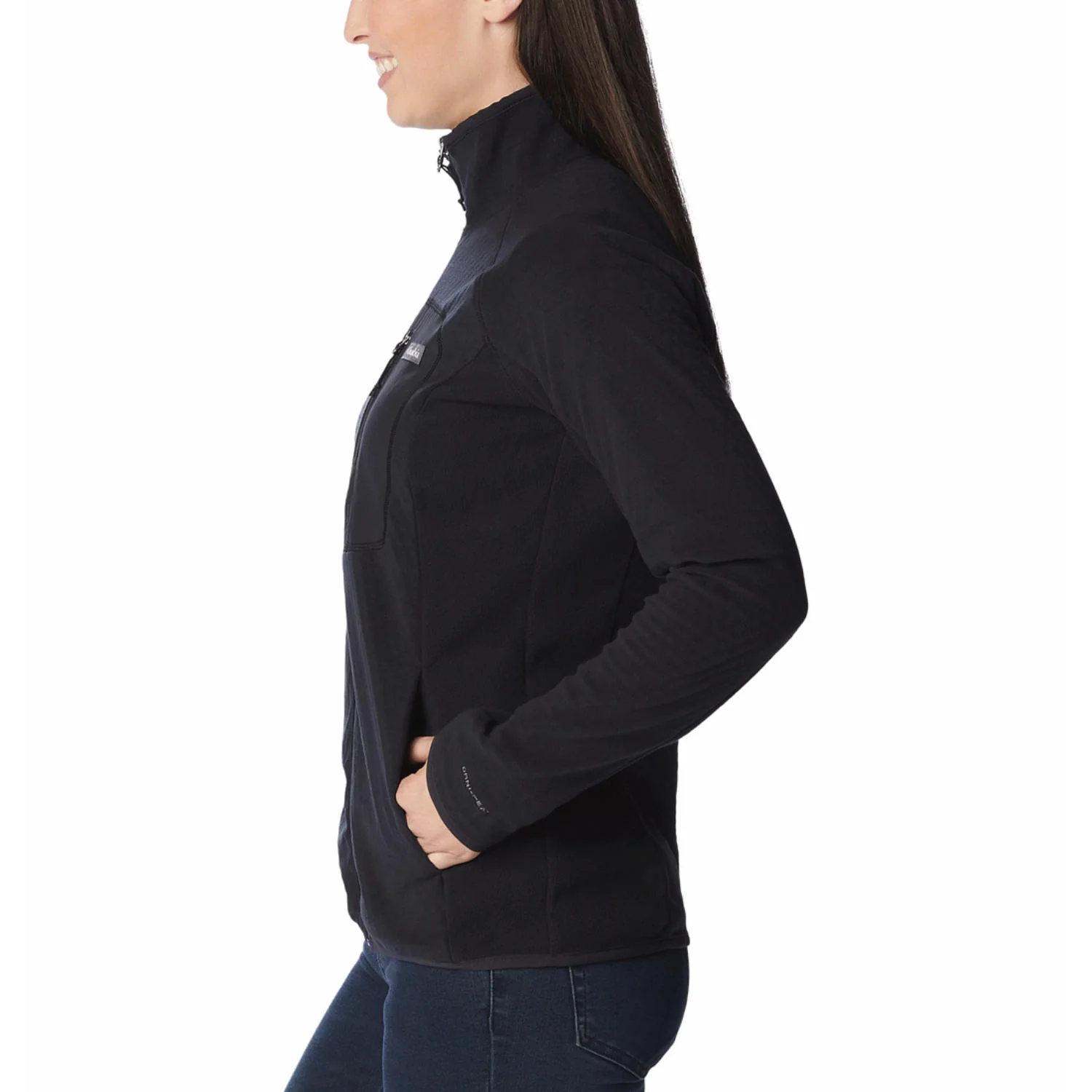 Columbia Women Black Outdoor Tracks Full Zip II - Image 3