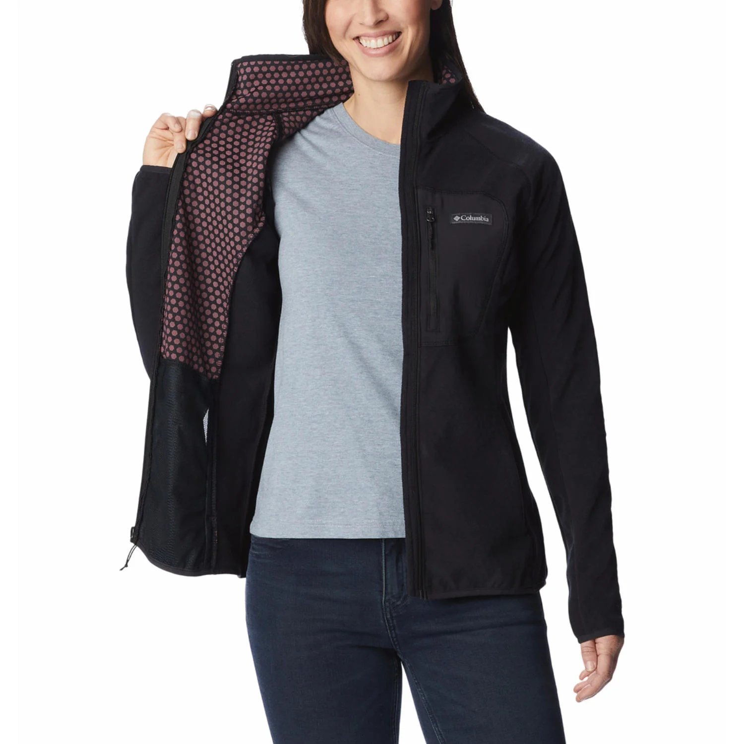 Columbia Women Black Outdoor Tracks Full Zip II - Image 6