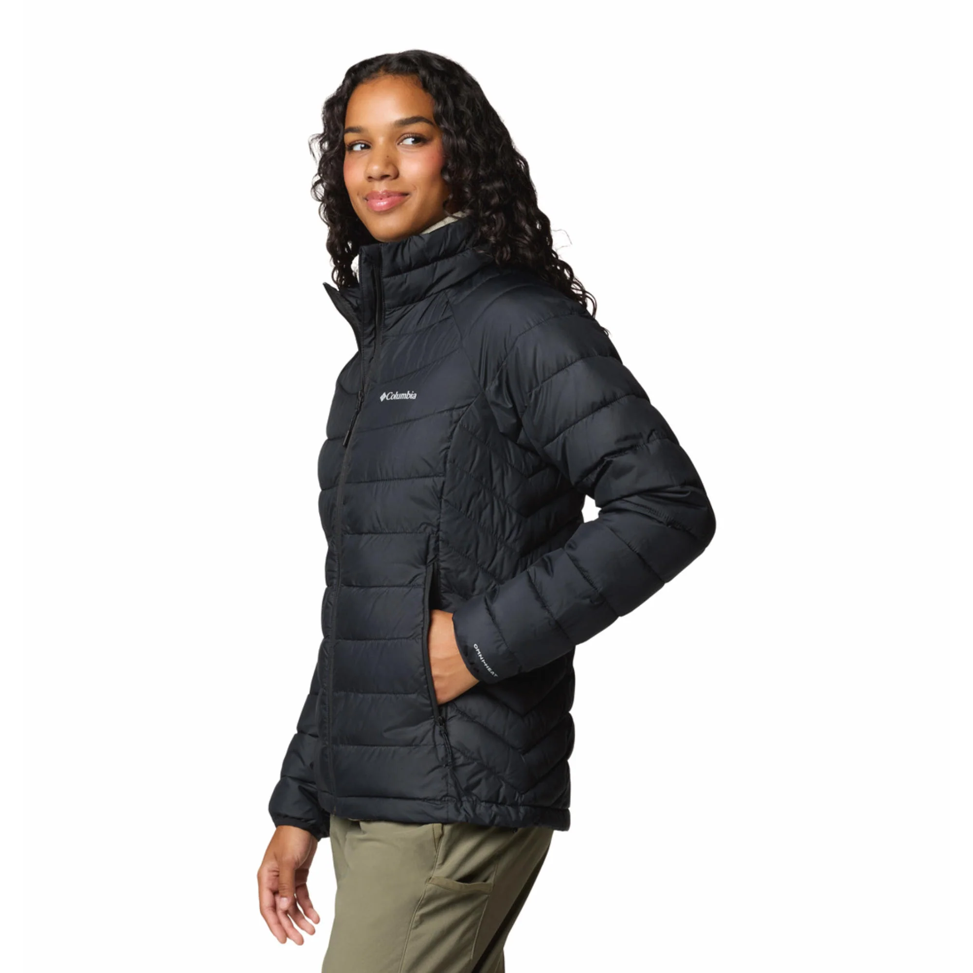 Columbia Women Black Powder Lite II Full Zip Jacket - Image 3