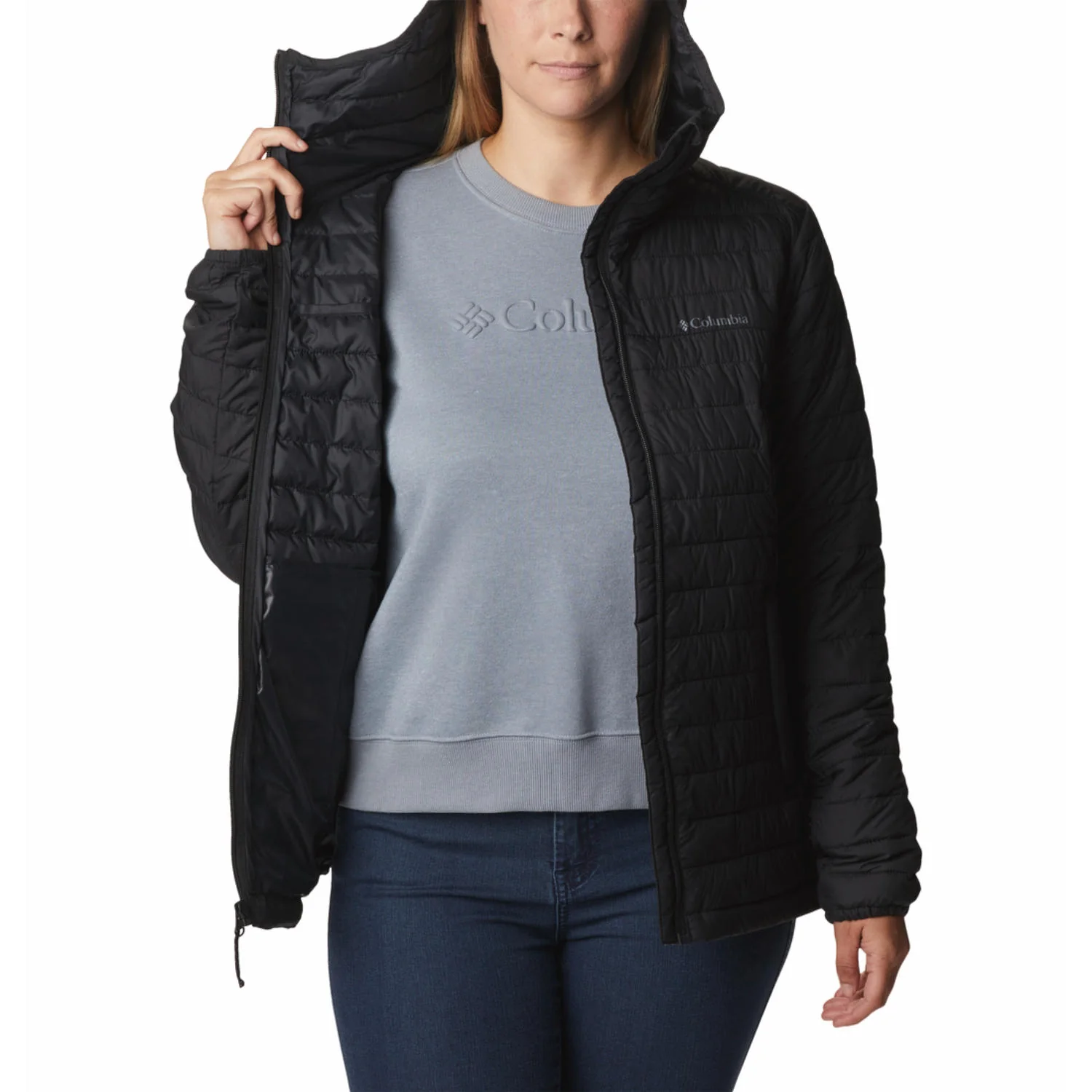 Columbia Women Black Silver Falls II Hooded Jacket - Image 6