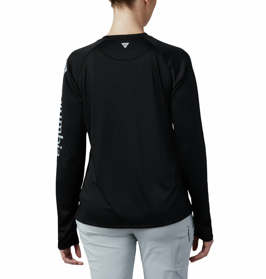 Columbia Women Black Tidal Tee II Long Sleeve (Sun Protection) - Image 2