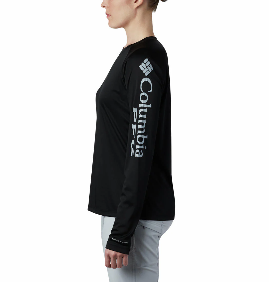 Columbia Women Black Tidal Tee II Long Sleeve (Sun Protection) - Image 3