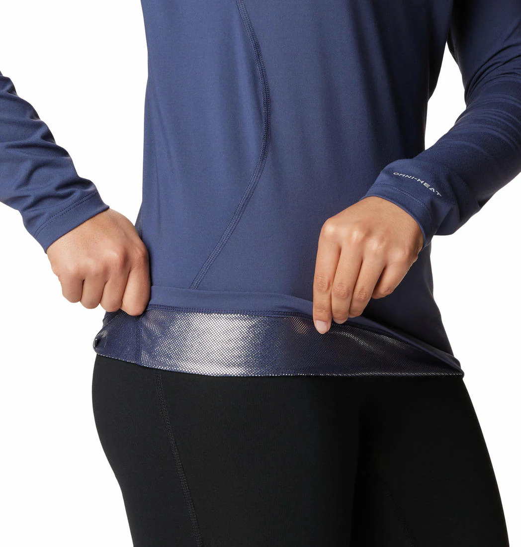 Columbia Women Navy Blue Midweight Stretch Long Sleeve Top (Non Returnable) - Image 5