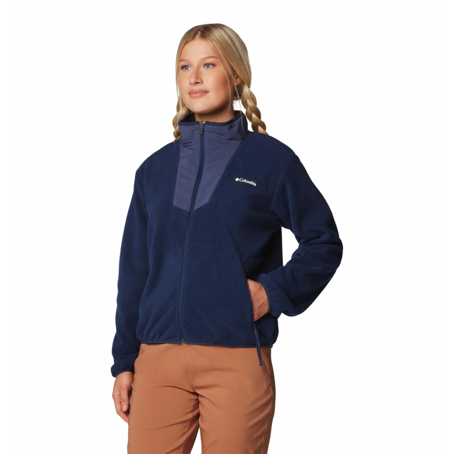 Columbia Women Blue Sequoia Grove Full Zip Fleece - Image 5