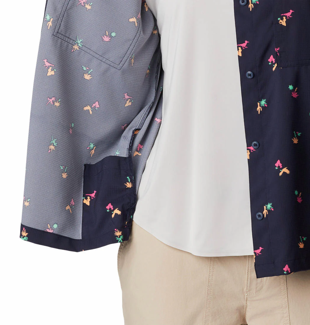 Columbia Women Navy Blue Silver Ridge Utility SS Shirt (Sun Protection) - Image 7