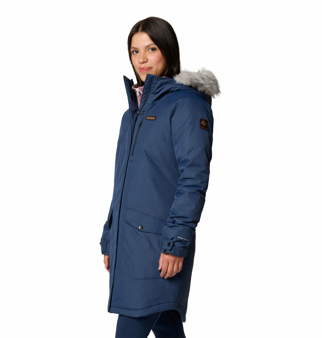 Columbia Women Blue Suttle Mountain Long Insulated Jacket - Image 3