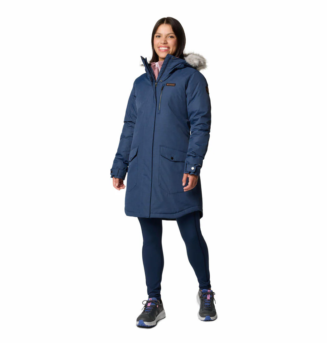 Columbia Women Blue Suttle Mountain Long Insulated Jacket - Image 4