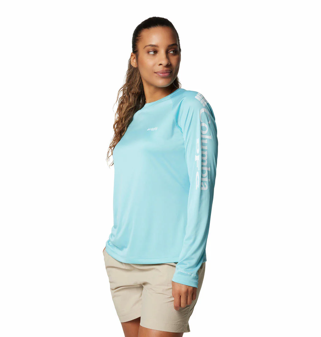 Columbia Women Blue Tidal Tee II Long Sleeve (Sun Protection) - Image 3