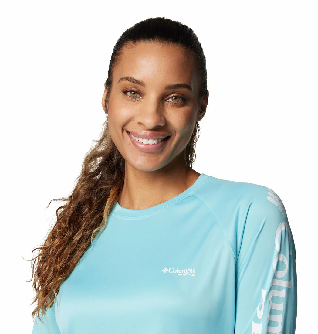 Columbia Women Blue Tidal Tee II Long Sleeve (Sun Protection) - Image 6