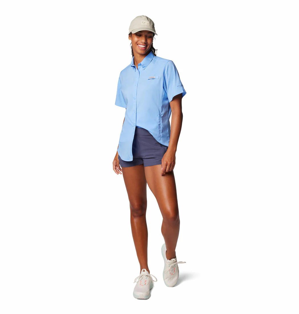 Columbia Women Blue Womens Tamiami II SS Shirt (Sun Protection) - Image 4