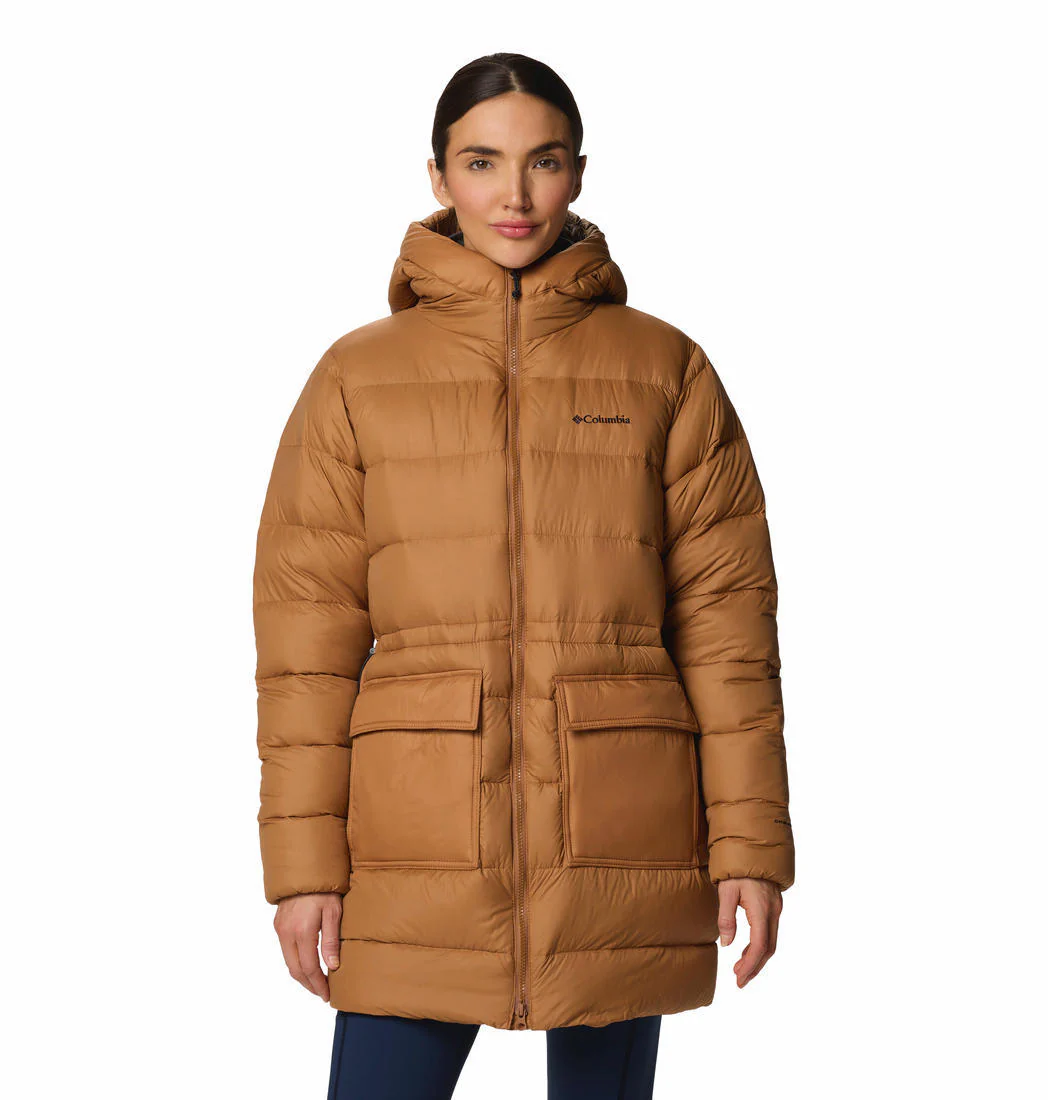 Columbia Women Brown Harmony Falls Mid Down Jacket