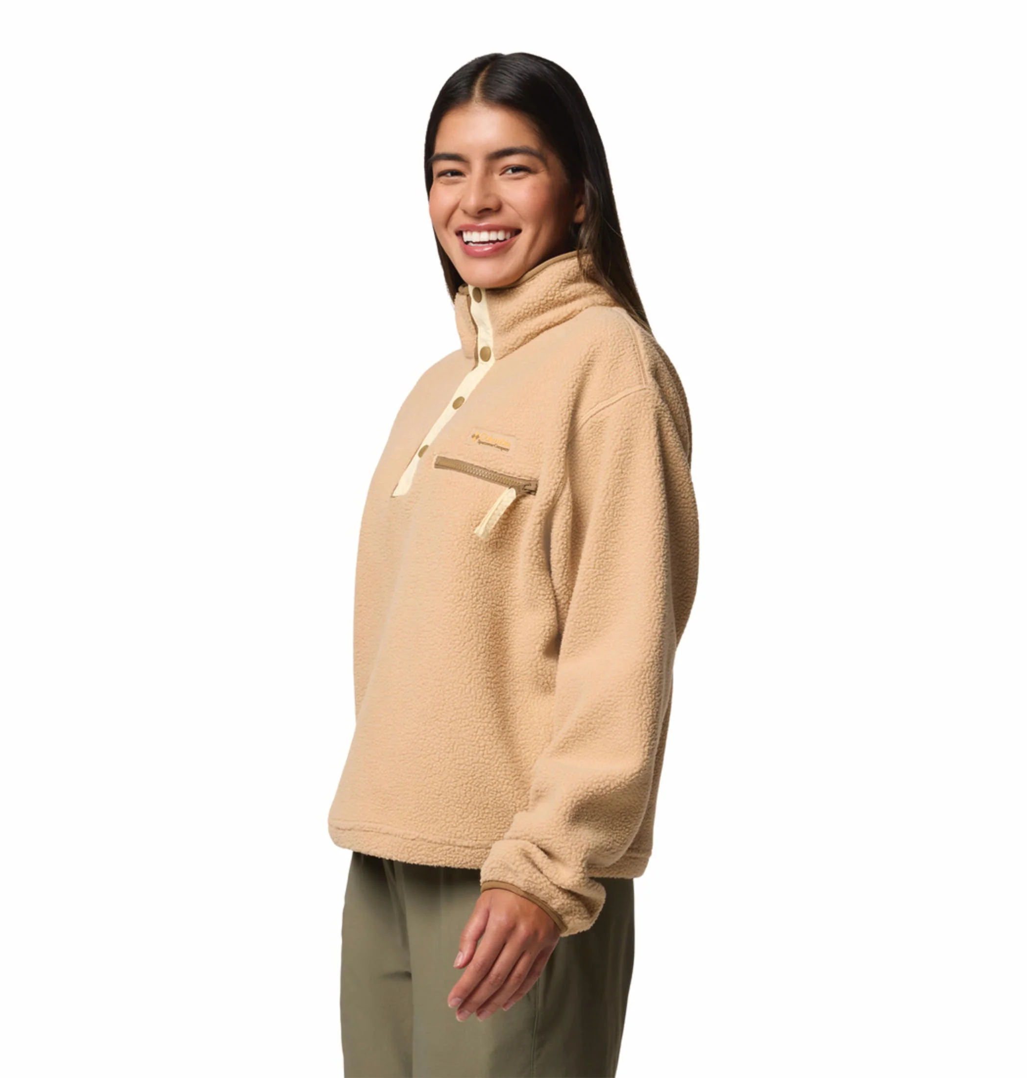 Columbia Women Brown Helvetia II Cropped Half Snap Fleece - Image 4