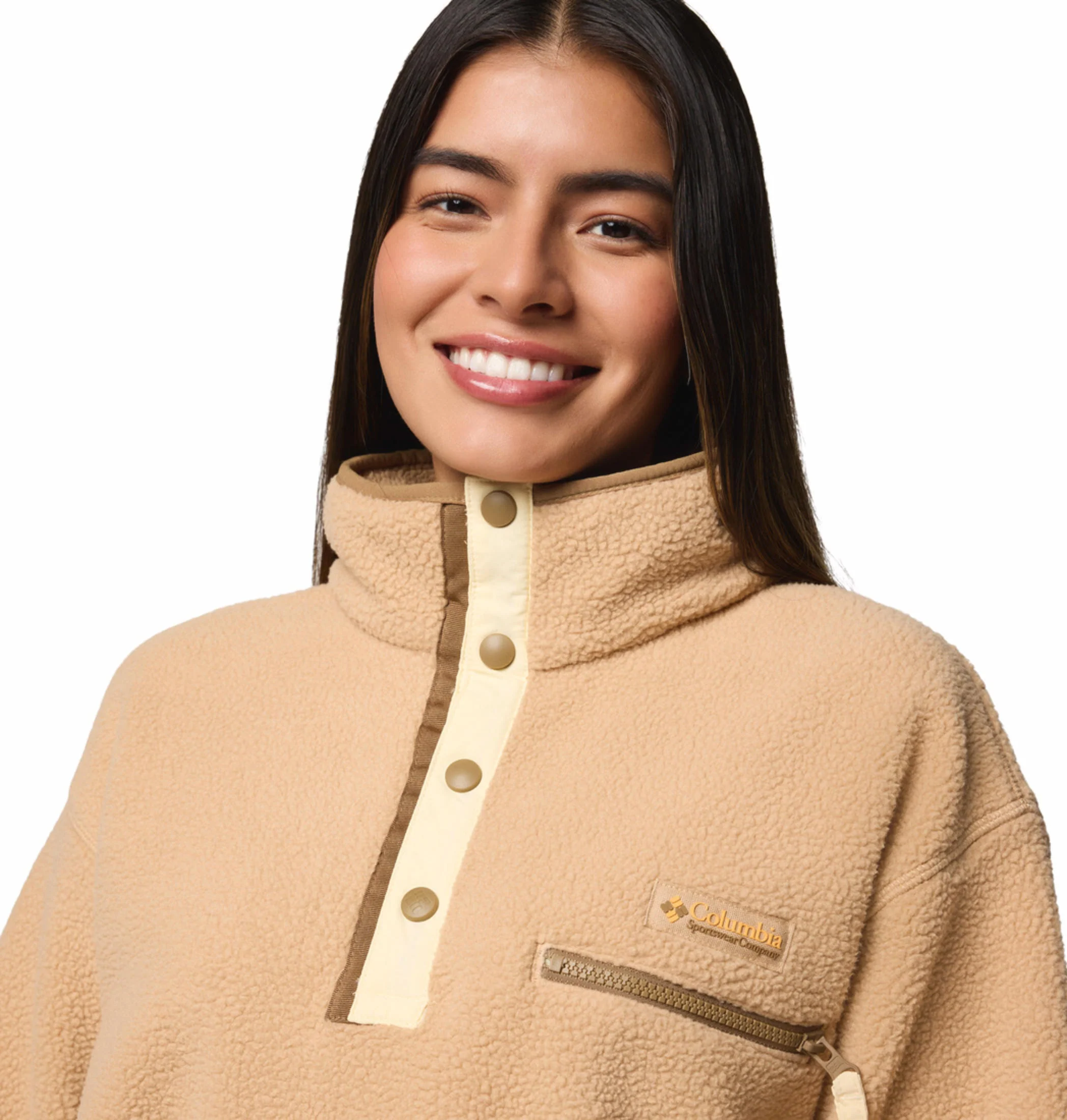 Columbia Women Brown Helvetia II Cropped Half Snap Fleece - Image 6
