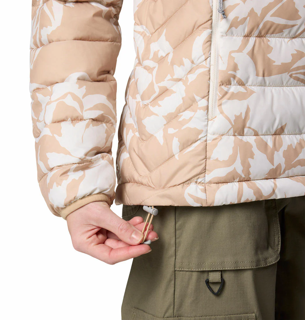 Columbia Women Brown Powder Lite II Printed Full Zip Jacket - Image 6