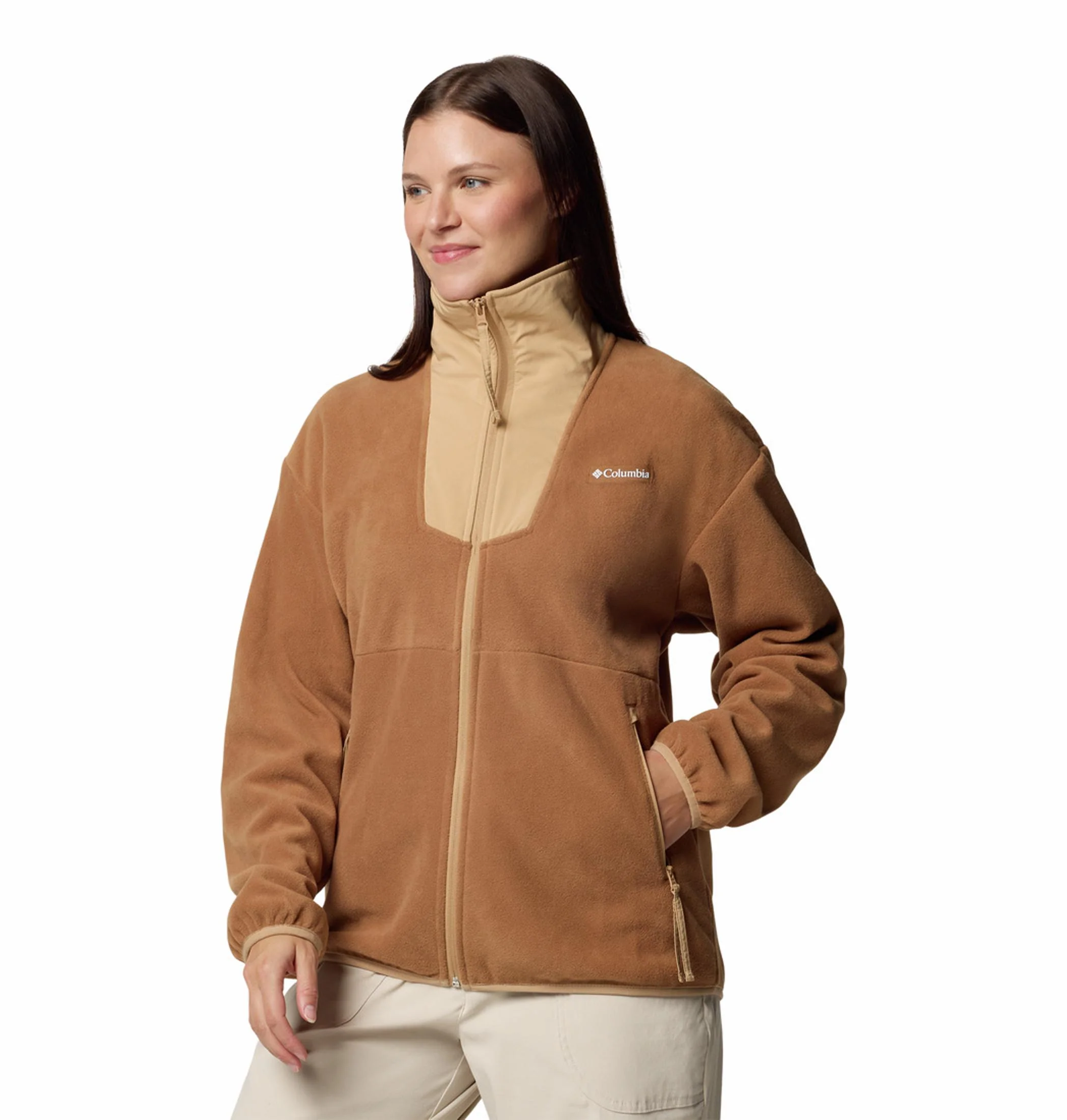 Columbia Women Brown Sequoia Grove Full Zip Fleece - Image 3