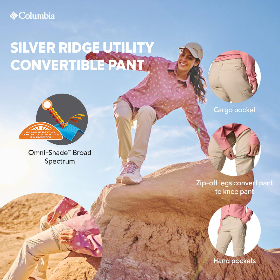 Columbia Women Brown Silver Ridge Utility Convertible Pant (Sun Protection) - Image 2