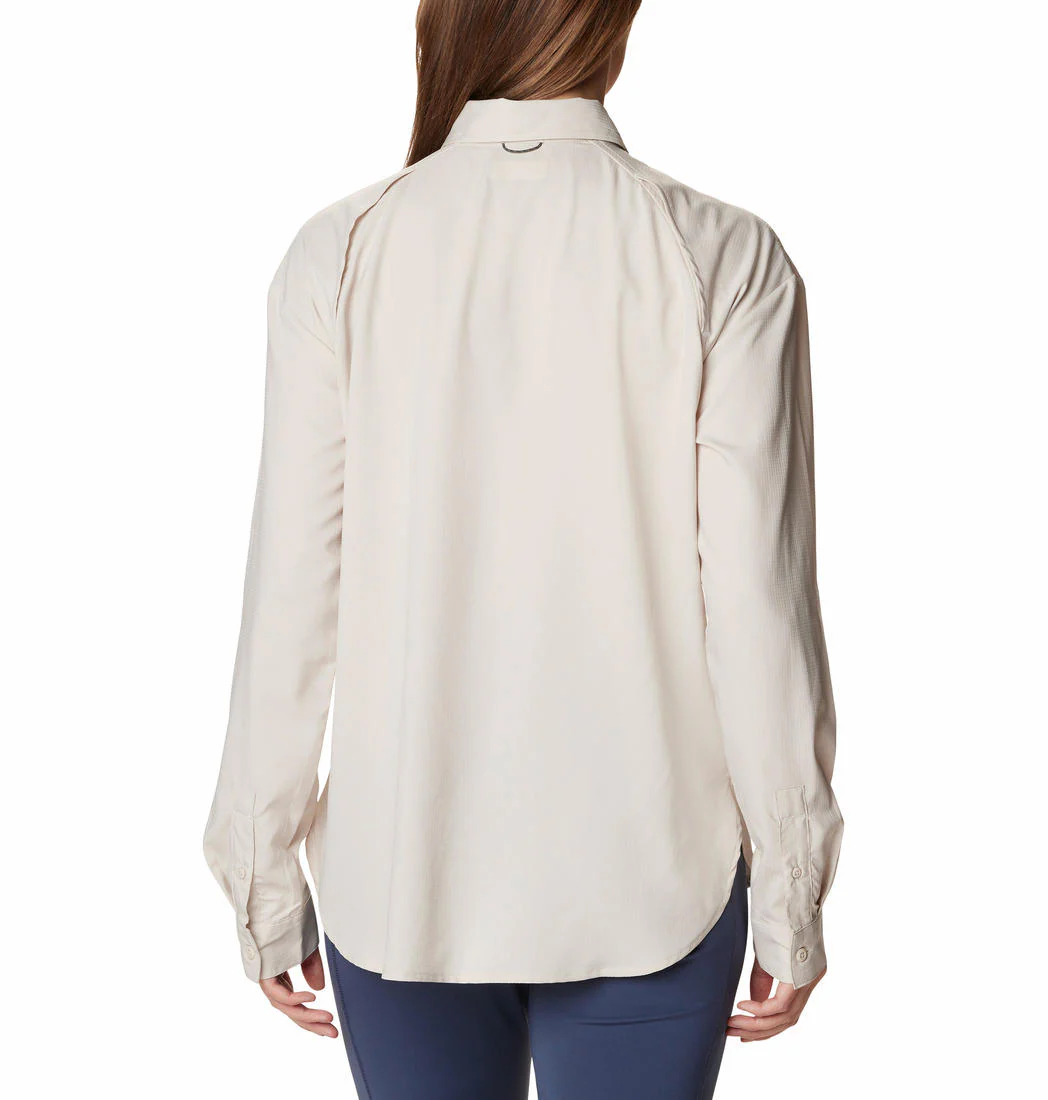 Columbia Women Brown Silver Ridge Utility LS Shirt (Sun Protection) - Image 2