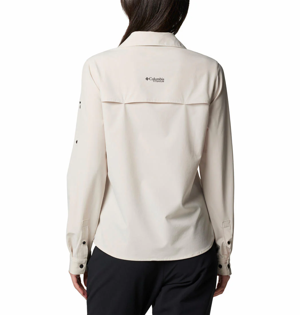 Columbia Women Brown Summit Valley Woven Long Sleeve Shirt (Sun Protection) - Image 2