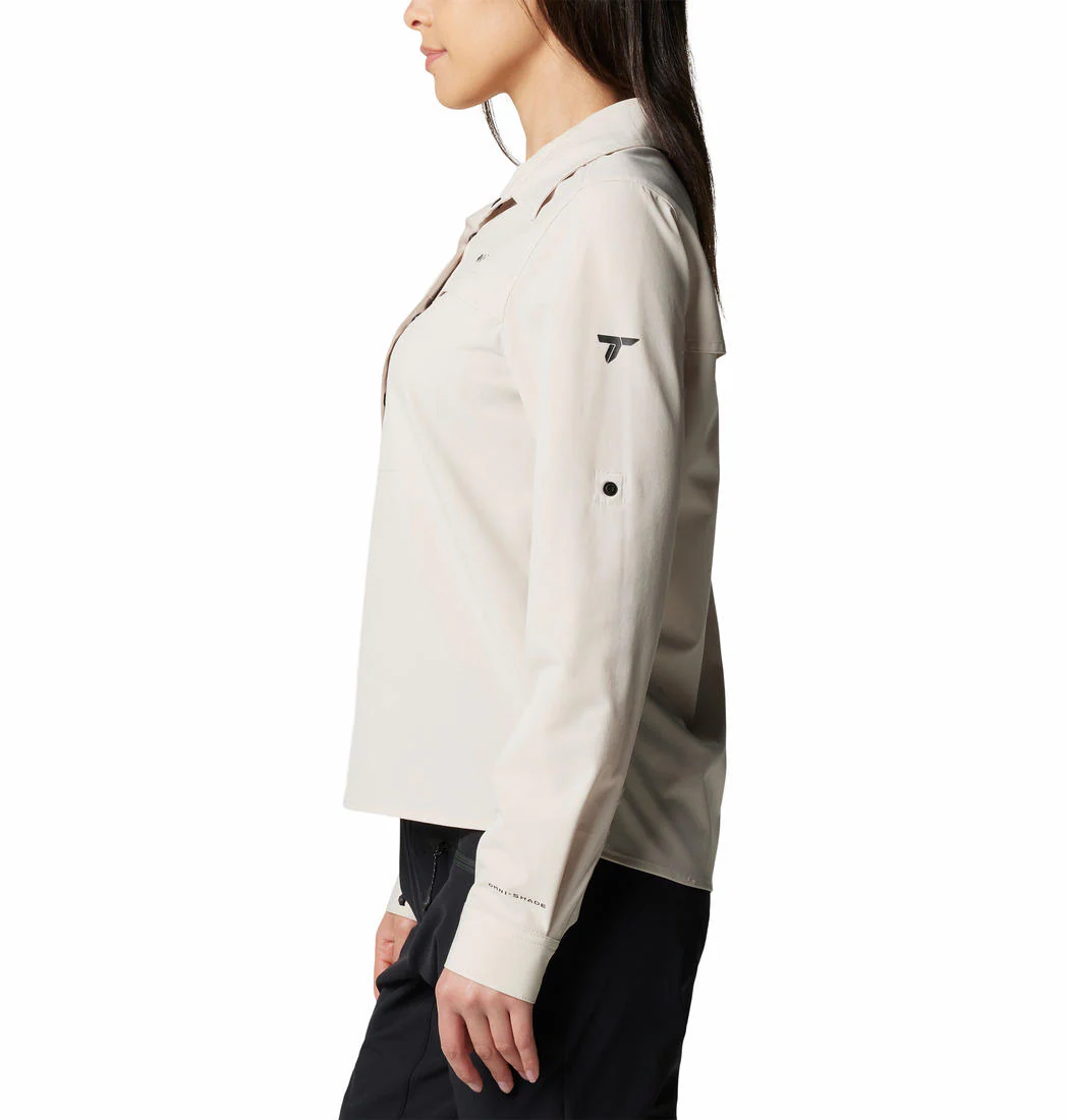 Columbia Women Brown Summit Valley Woven Long Sleeve Shirt (Sun Protection) - Image 3