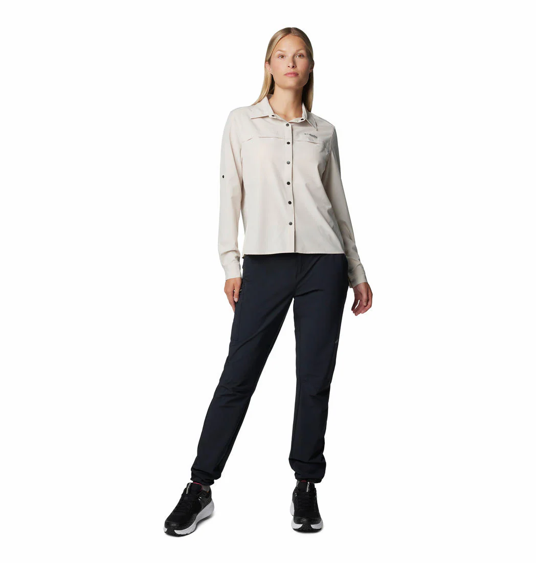 Columbia Women Brown Summit Valley Woven Long Sleeve Shirt (Sun Protection) - Image 4