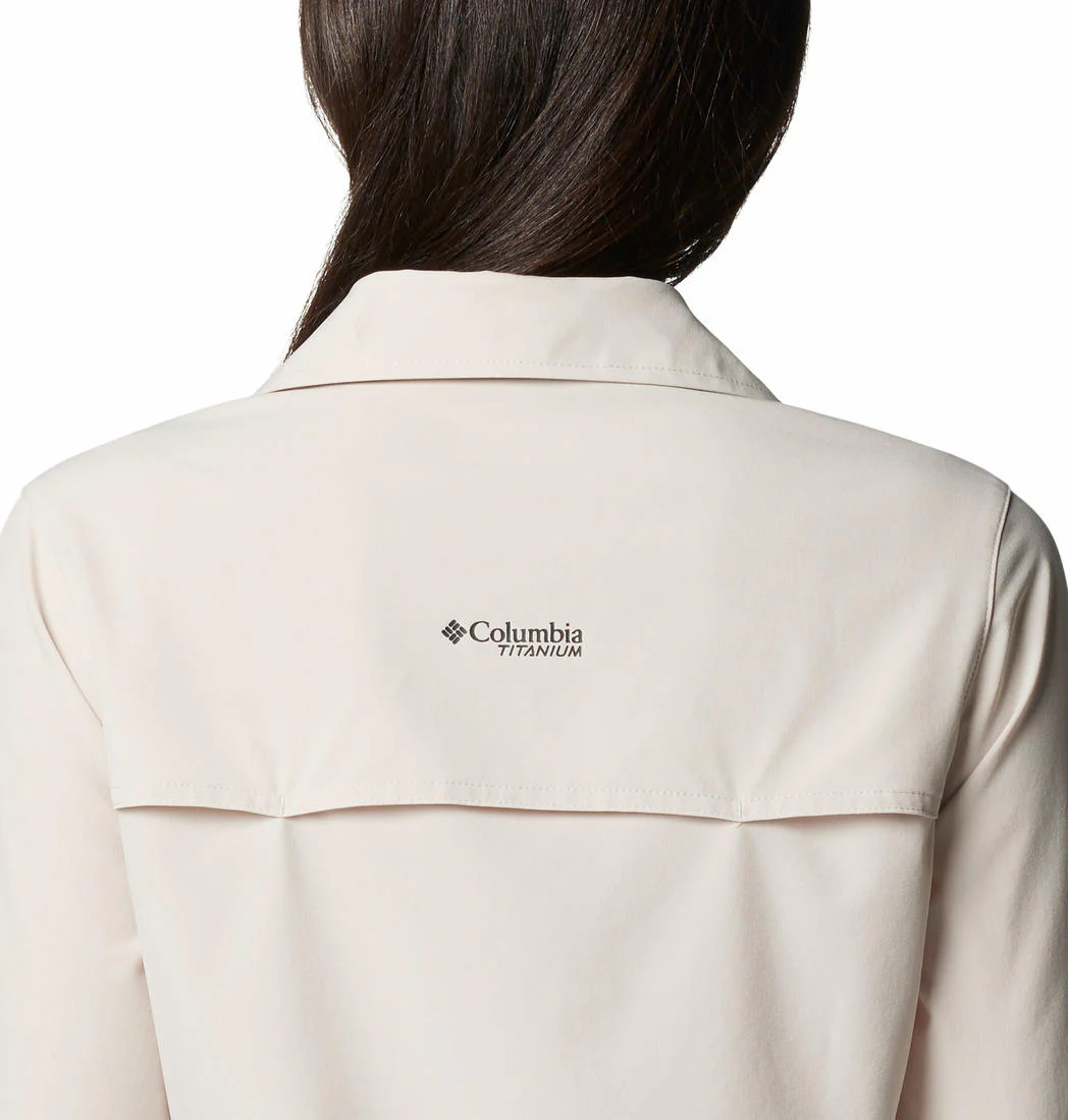 Columbia Women Brown Summit Valley Woven Long Sleeve Shirt (Sun Protection) - Image 6