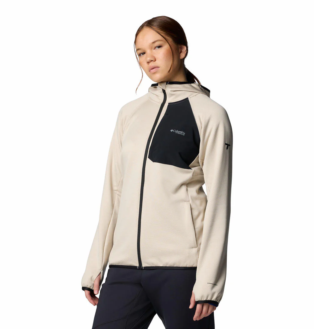 Columbia Women Brown Triple Canyon Grid Fleece Hooded FZ - Image 3
